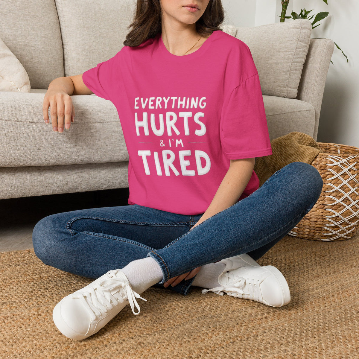 T-Shirt — “Everything Hurts & I’m Tired” Funny Comfort Graphic Tee
