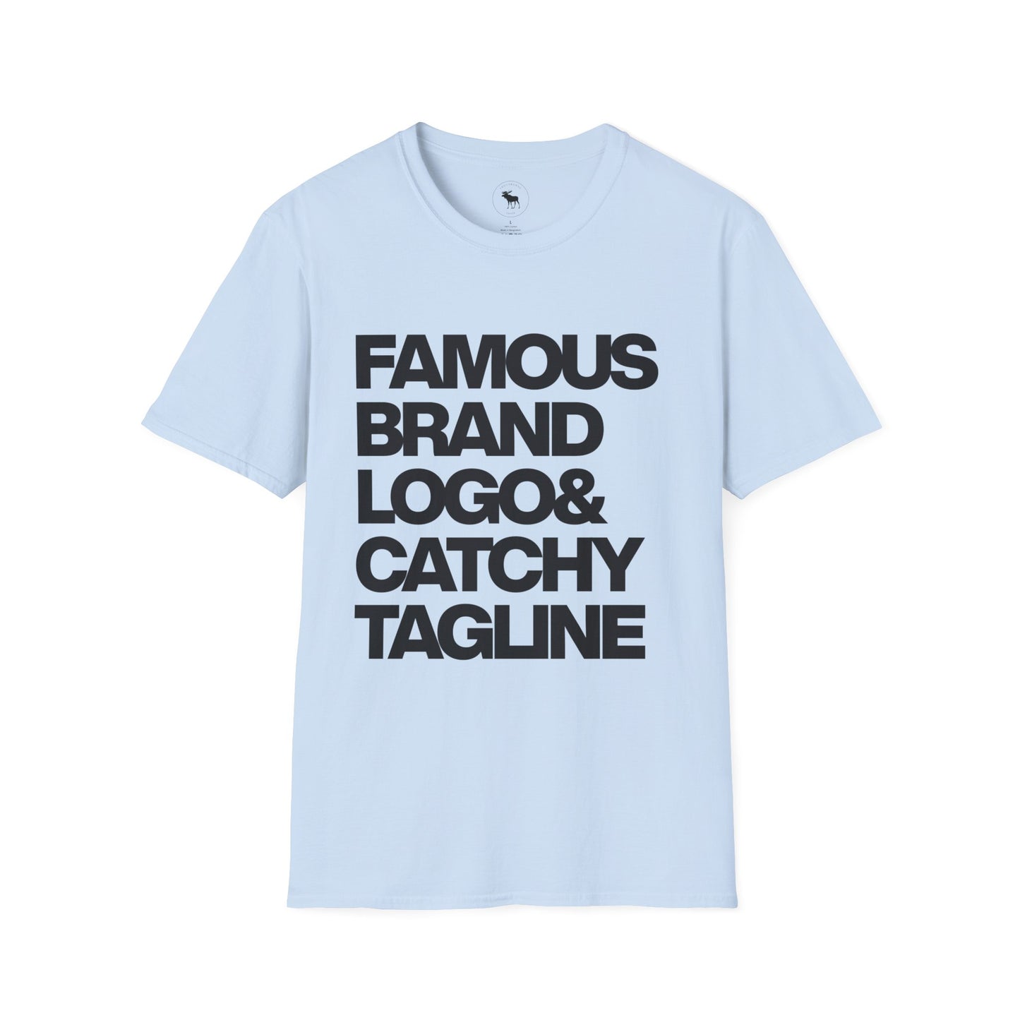 Famous Logo Softstyle T-Shirt, Casual Tee, Graphic Shirt, Gift for Him/Her, Trendy Style, Everyday Wear