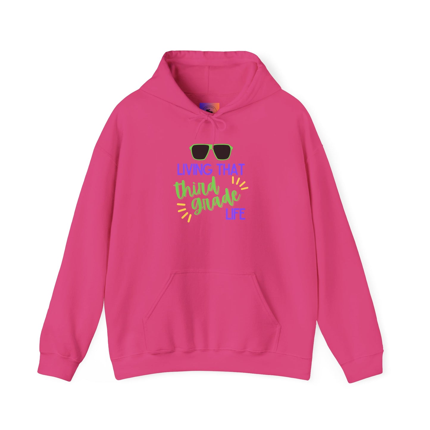 Living That Third Grade Life Hoodie - Perfect for Students, Graduation Gift, Cool Casual Wear, Back to School, Kids' Style