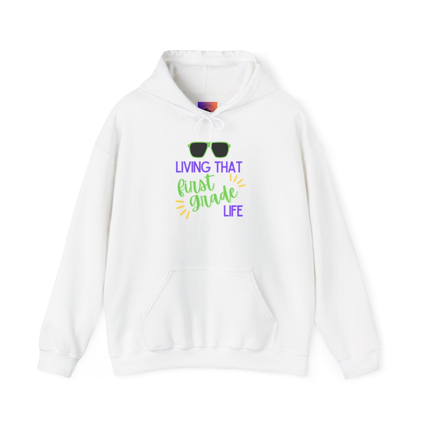 Living That first Grade Life Hoodie - Perfect for Students, Graduation Gift, Cool Casual Wear, Back to School, Kids' Style