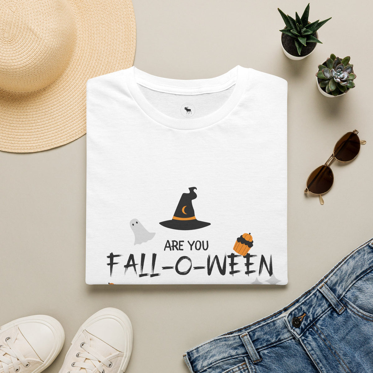 Are You Fall-O-Ween? Cute Witch & Pumpkin Halloween T-Shirt
