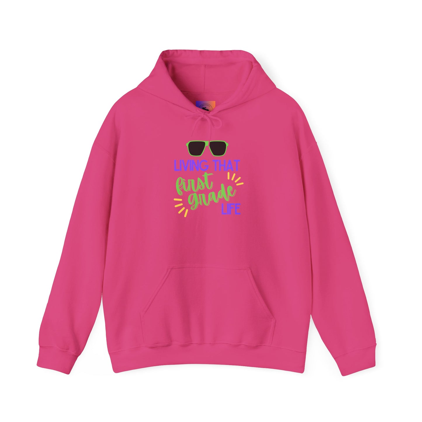 Living That first Grade Life Hoodie - Perfect for Students, Graduation Gift, Cool Casual Wear, Back to School, Kids' Style