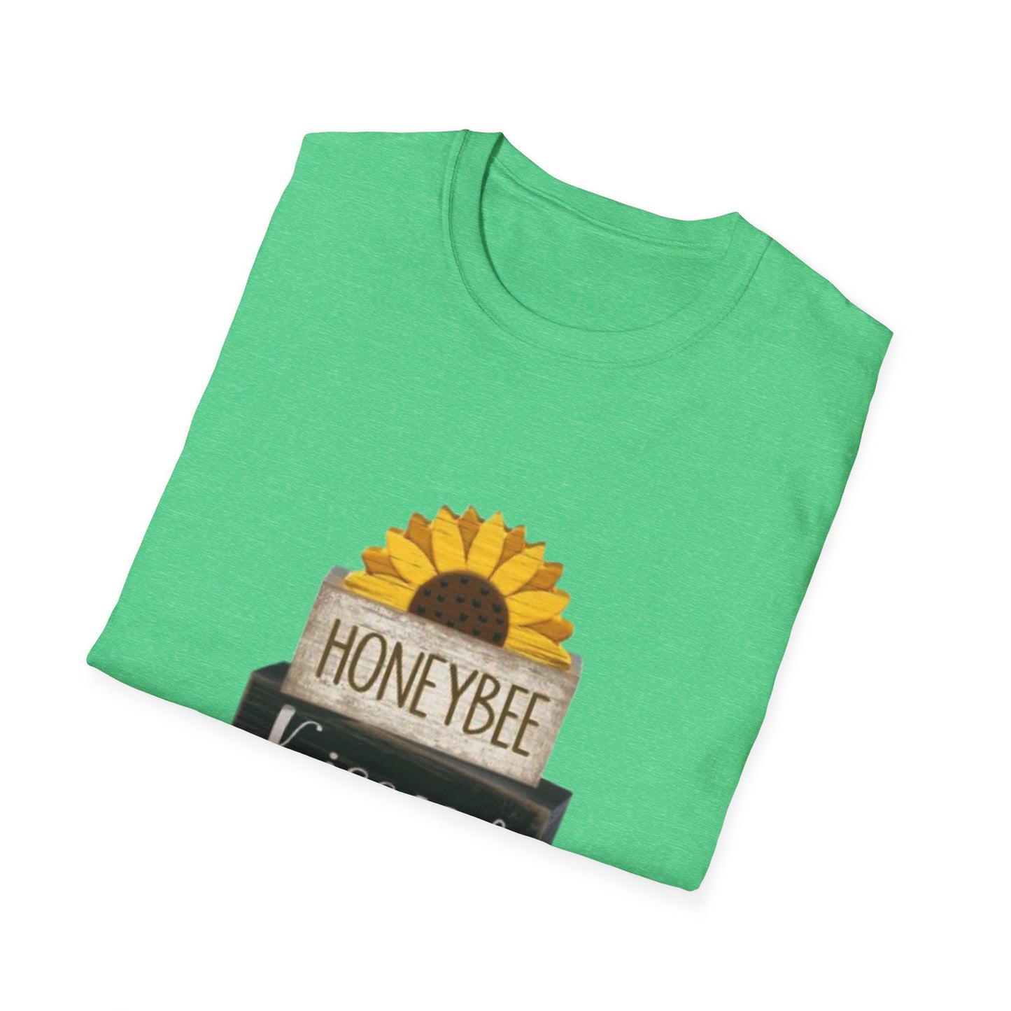 Sunflower & Honeybee T-Shirt — "Honeybee Kisses & Sunflower Wishes" Farmhouse Tee