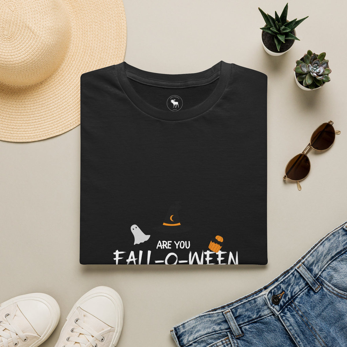 Are You Fall-O-Ween? Cute Witch & Pumpkin Halloween T-Shirt