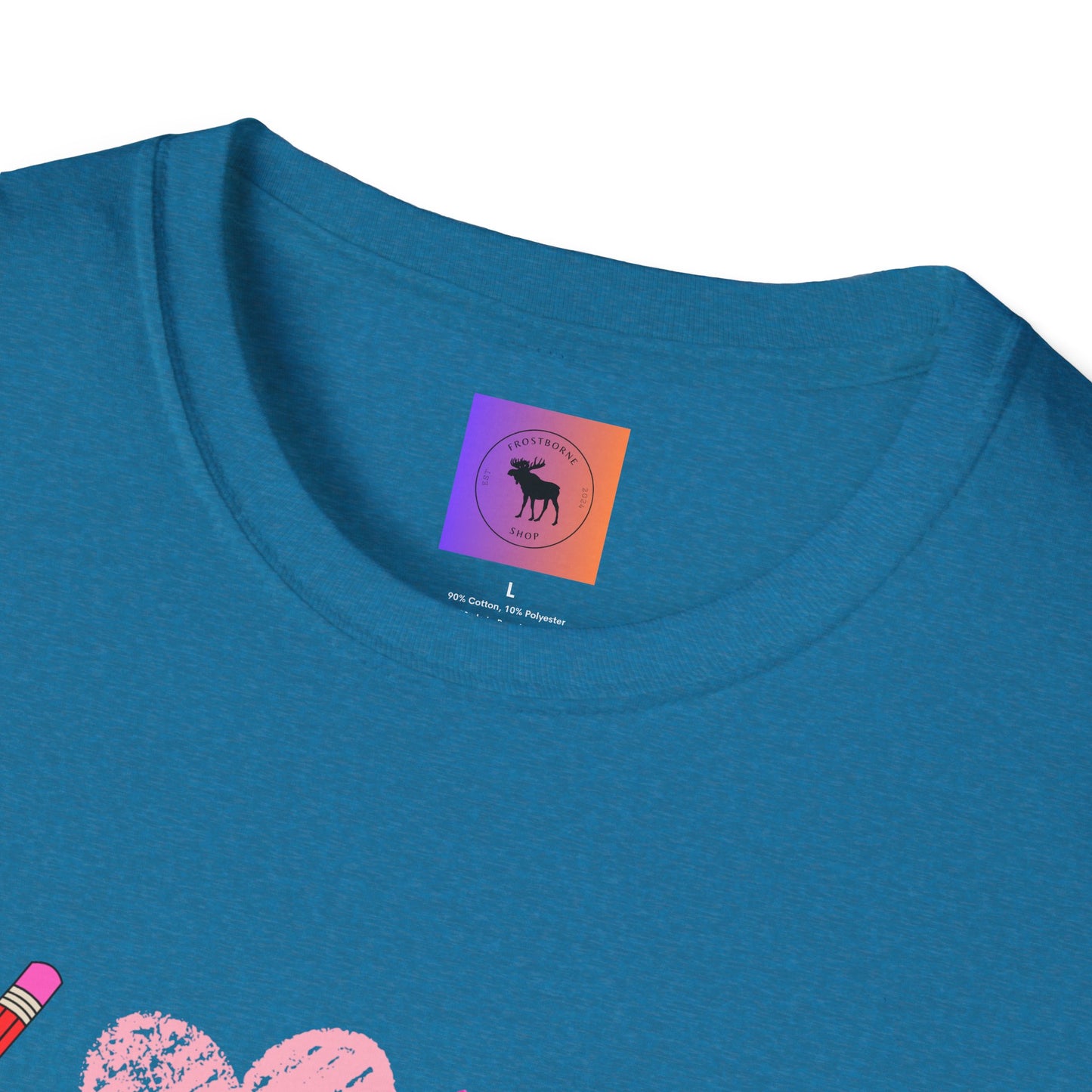 Teacher Valentine T-Shirt — Pencils, Crayon Apple & XOXO