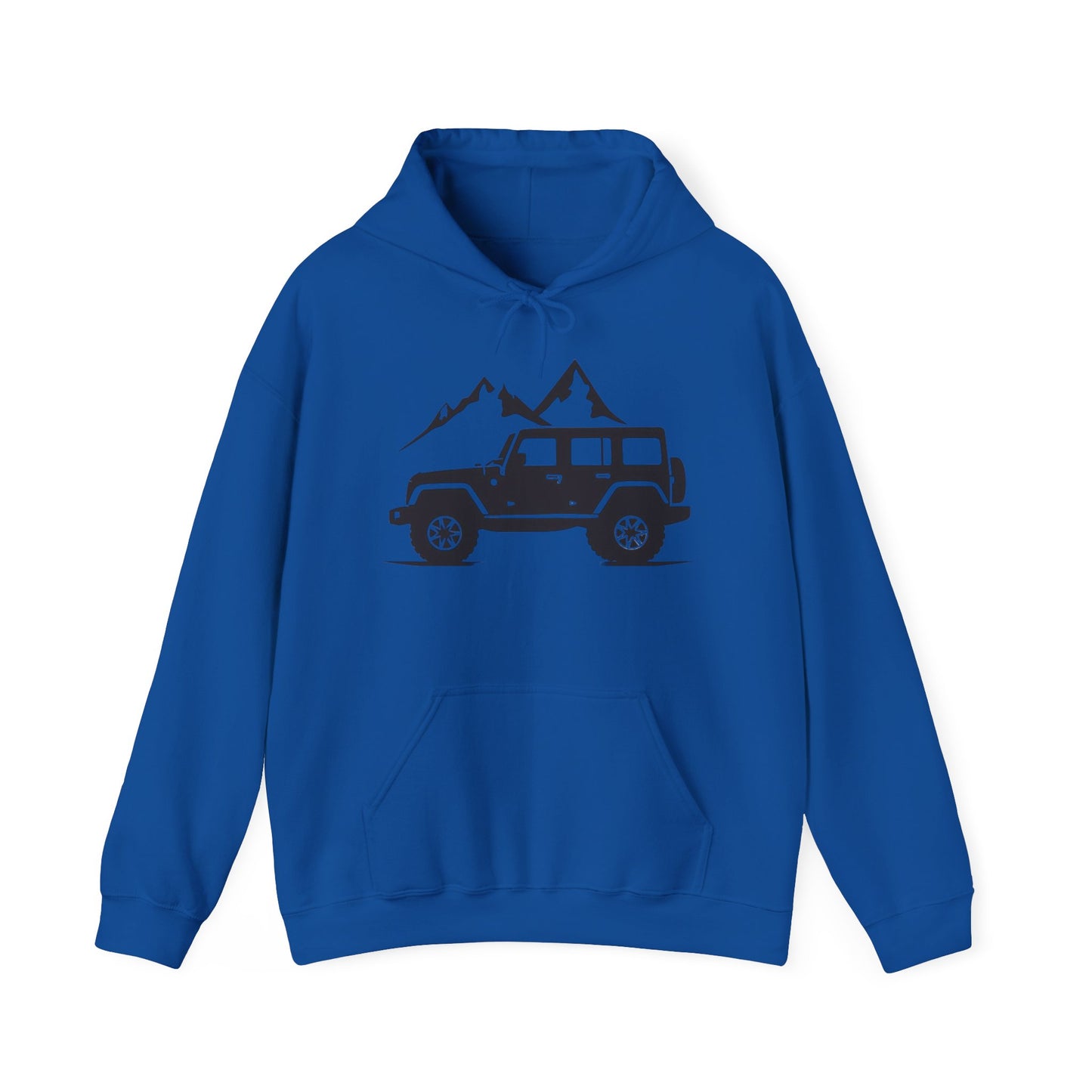 Unisex Heavy Blend™ Hooded Sweatshirt 4x4 mountain, abstract, simple design, minimalist