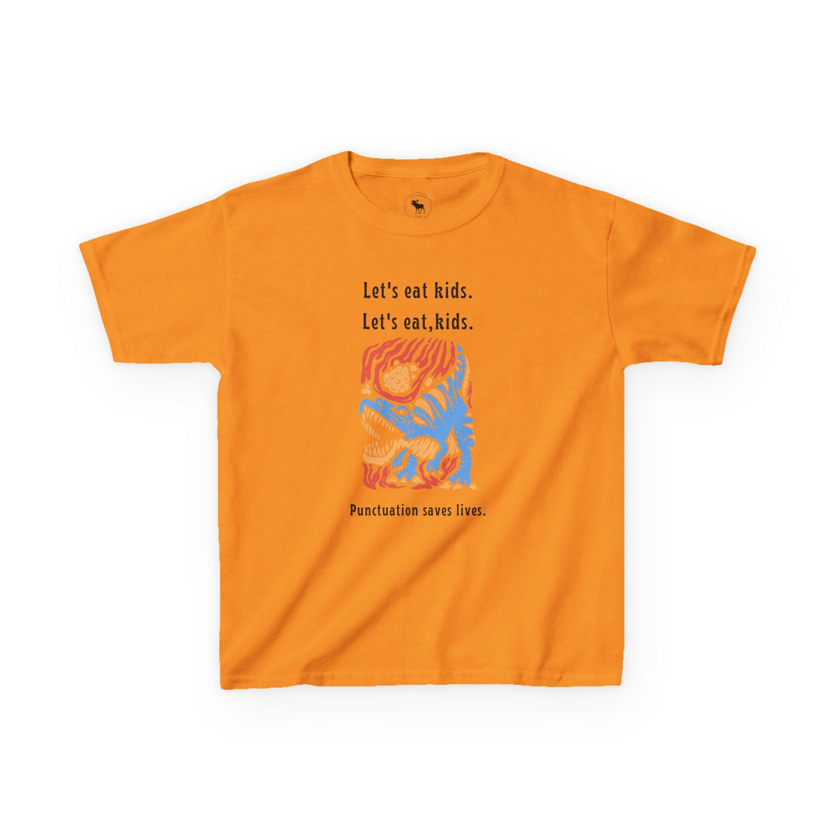 Kids Tee — "Let's eat kids. Let's eat, kids." Punctuation Saves Lives Graphic