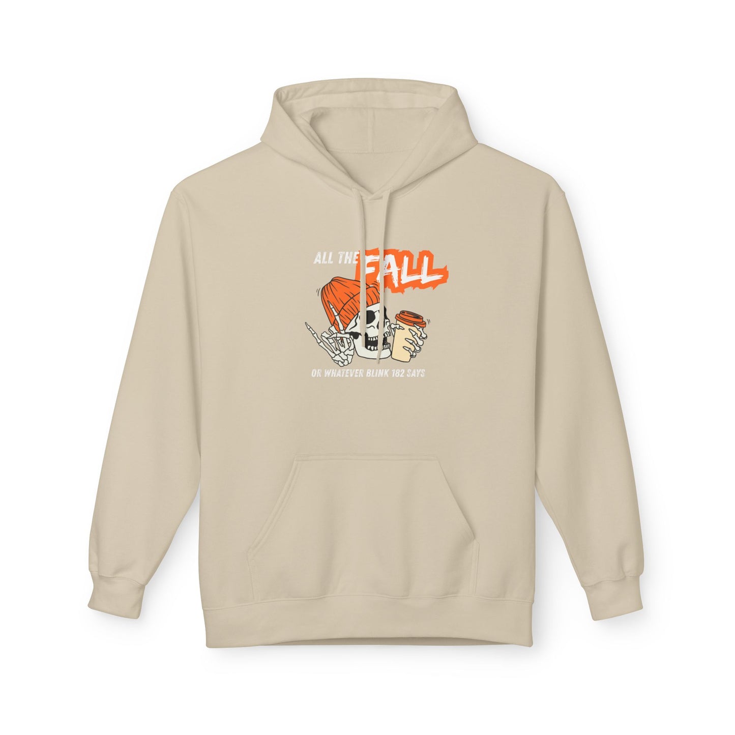 Fall Themed Fleece Hoodie - Cozy Autumn Apparel, Casual Wear, Warm Gift, Seasonal Fashion, Perfect for Bonfires, Thanksgiving