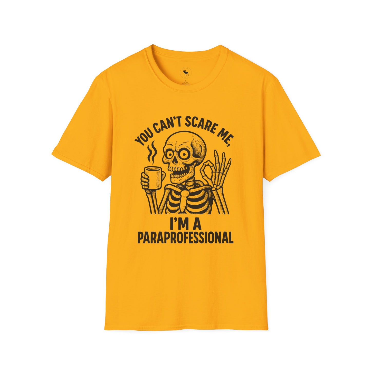 Funny Skeleton Paraprofessional T-Shirt, Unisex Tee for Halloween, Teacher Gift, Casual Wear, Humor Shirt, Skeleton Design