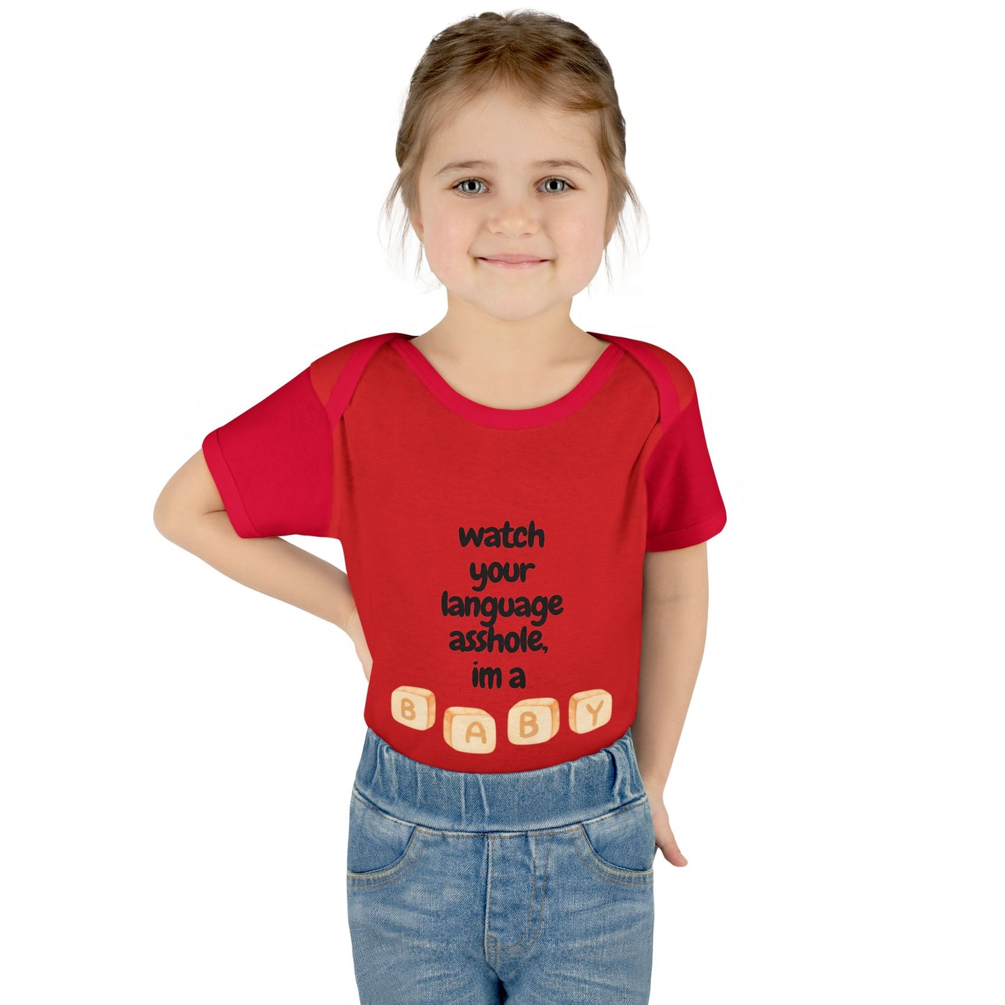 watch your language around the baby infant body suit