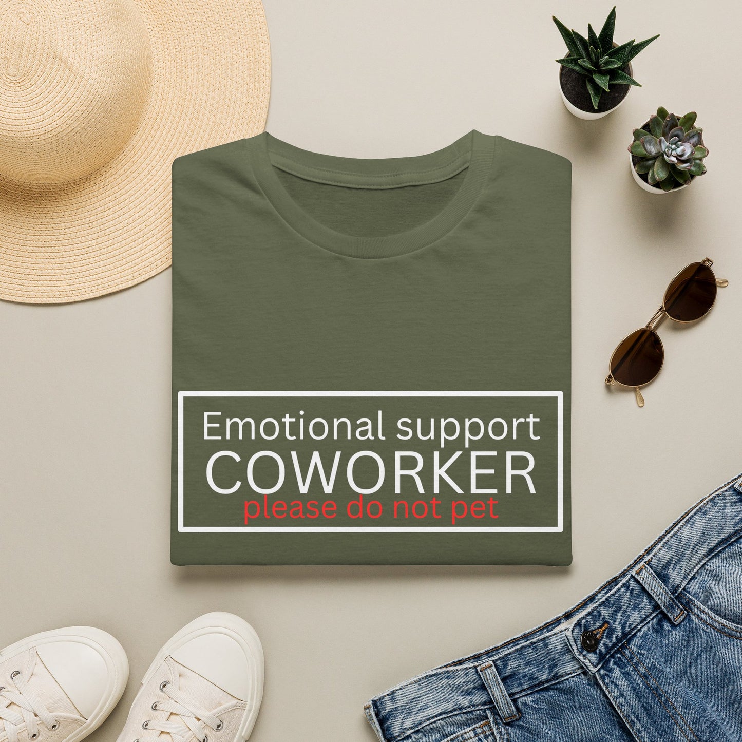 Emotional Support Coworker T-Shirt — "Please Do Not Pet" Office Humor Tee