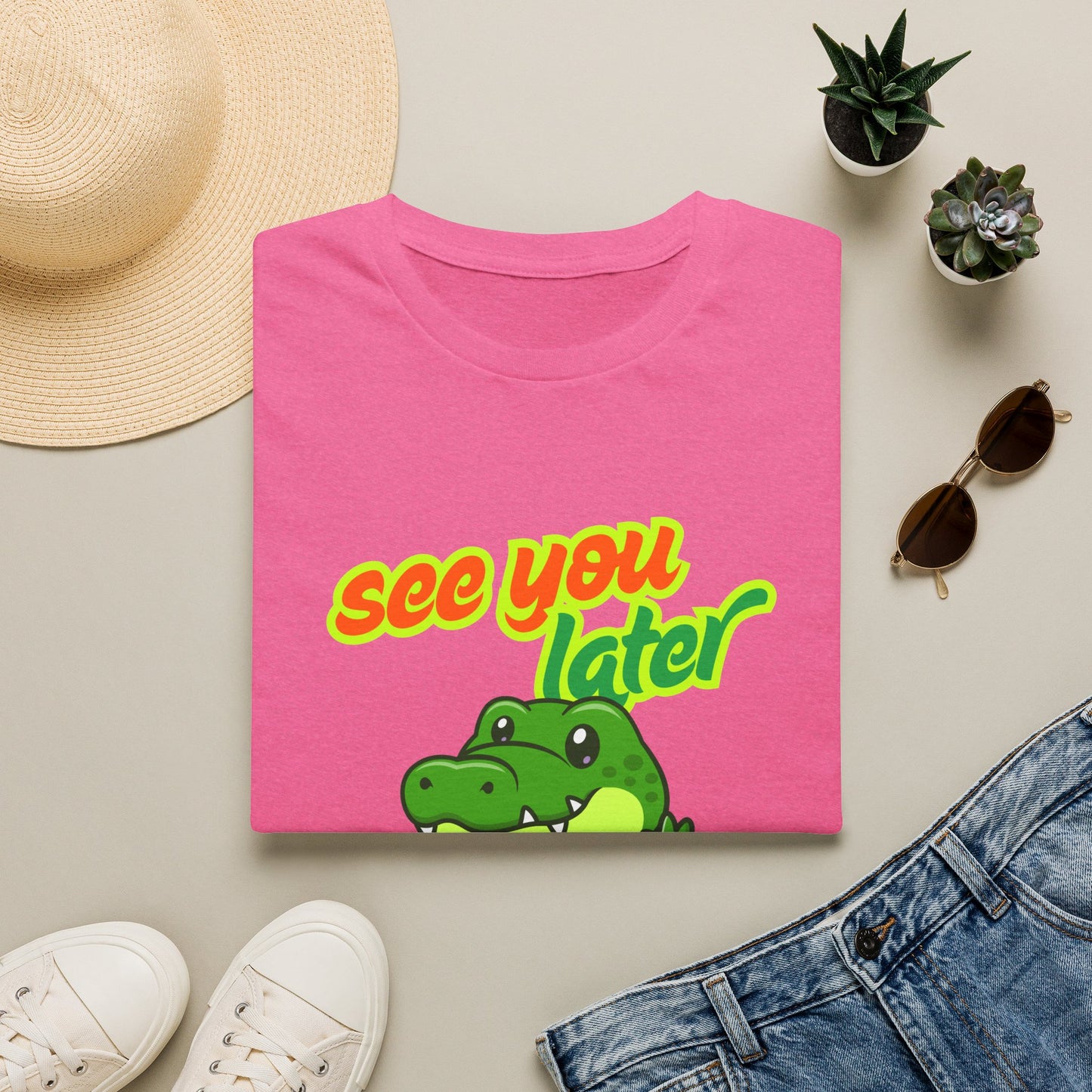 See You Later Alligator T-Shirt — Cute Retro Green Alligator Graphic Tee