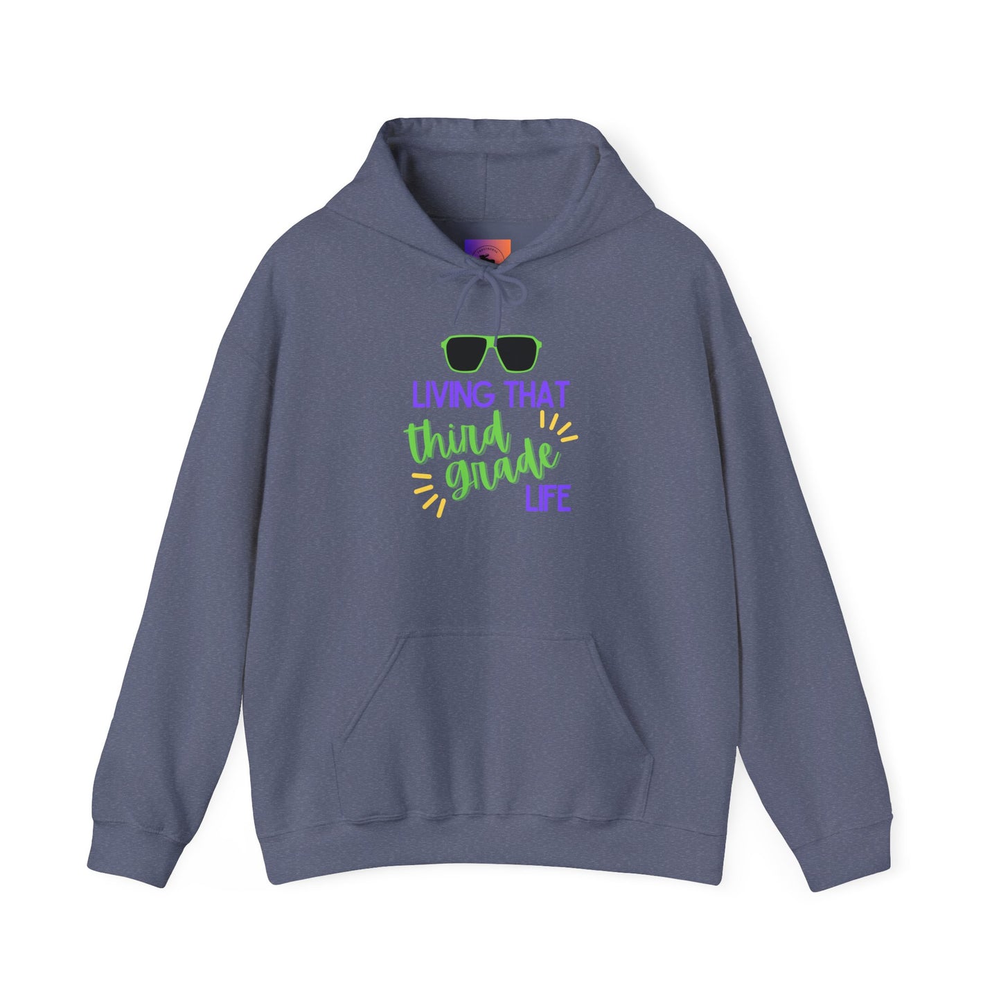 Living That Third Grade Life Hoodie - Perfect for Students, Graduation Gift, Cool Casual Wear, Back to School, Kids' Style