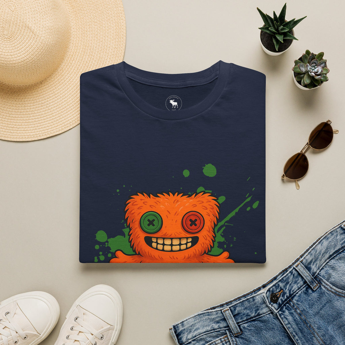 Funny Orange Monster T-Shirt – 'Fugg Life' Graphic Tee