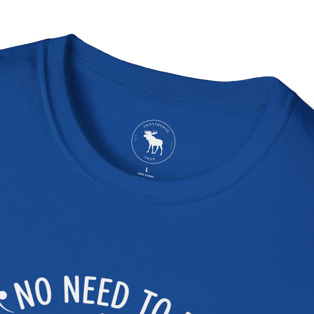 T-Shirt — "No Need to Be an Exclamation Point" Funny Typography Tee