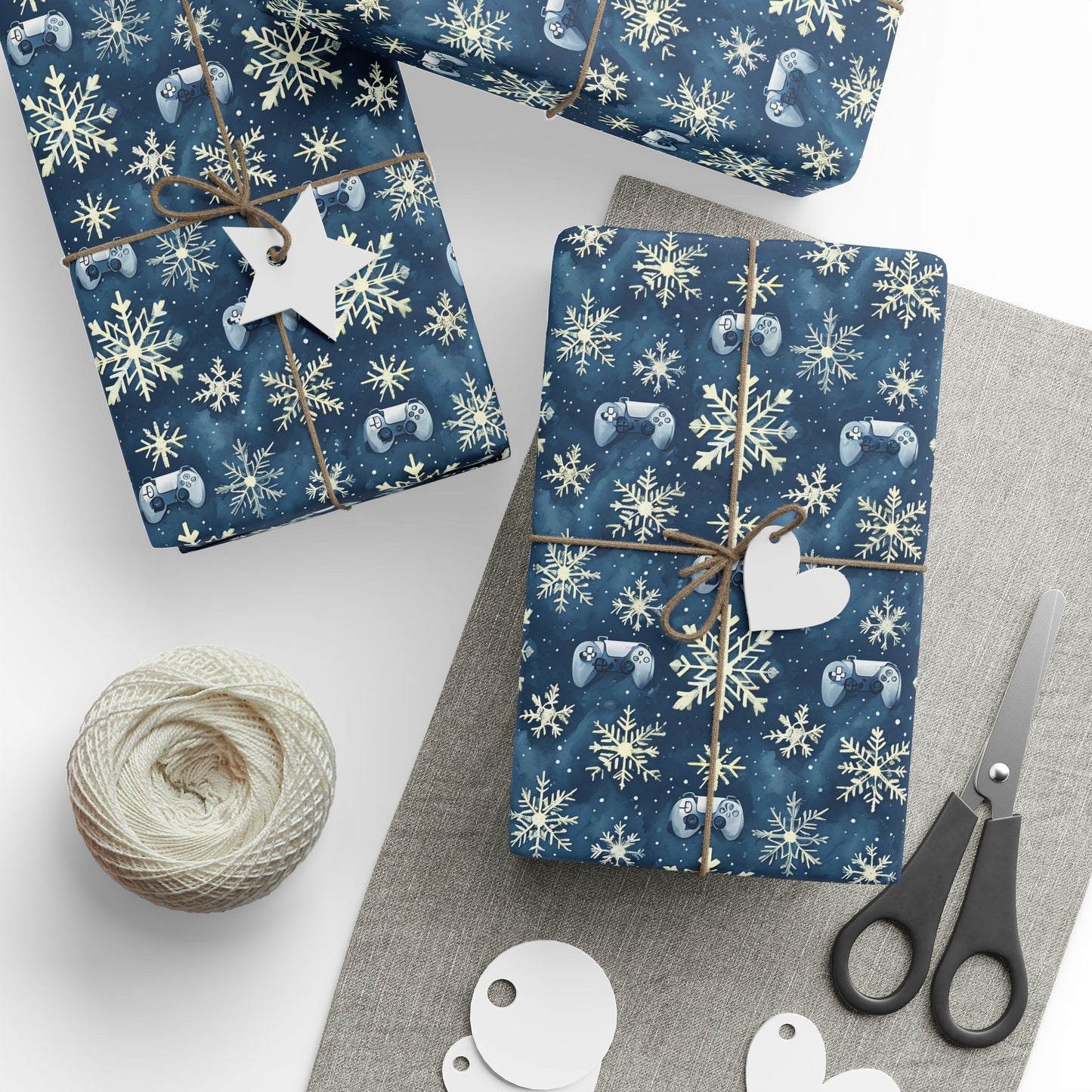 Gamer Wrapping Papers, Video Game Controller Gift Wrap, Geeky Christmas Paper, Gaming Console Birthday Roll, Holiday Packaging Supplies