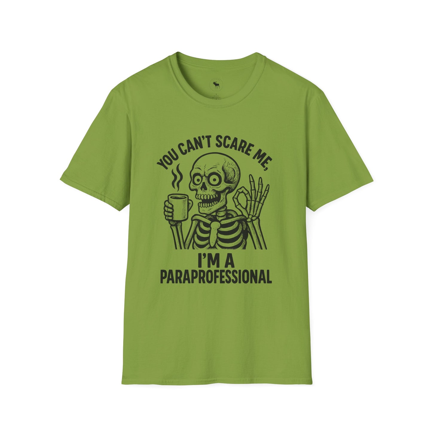 Funny Skeleton Paraprofessional T-Shirt, Unisex Tee for Halloween, Teacher Gift, Casual Wear, Humor Shirt, Skeleton Design