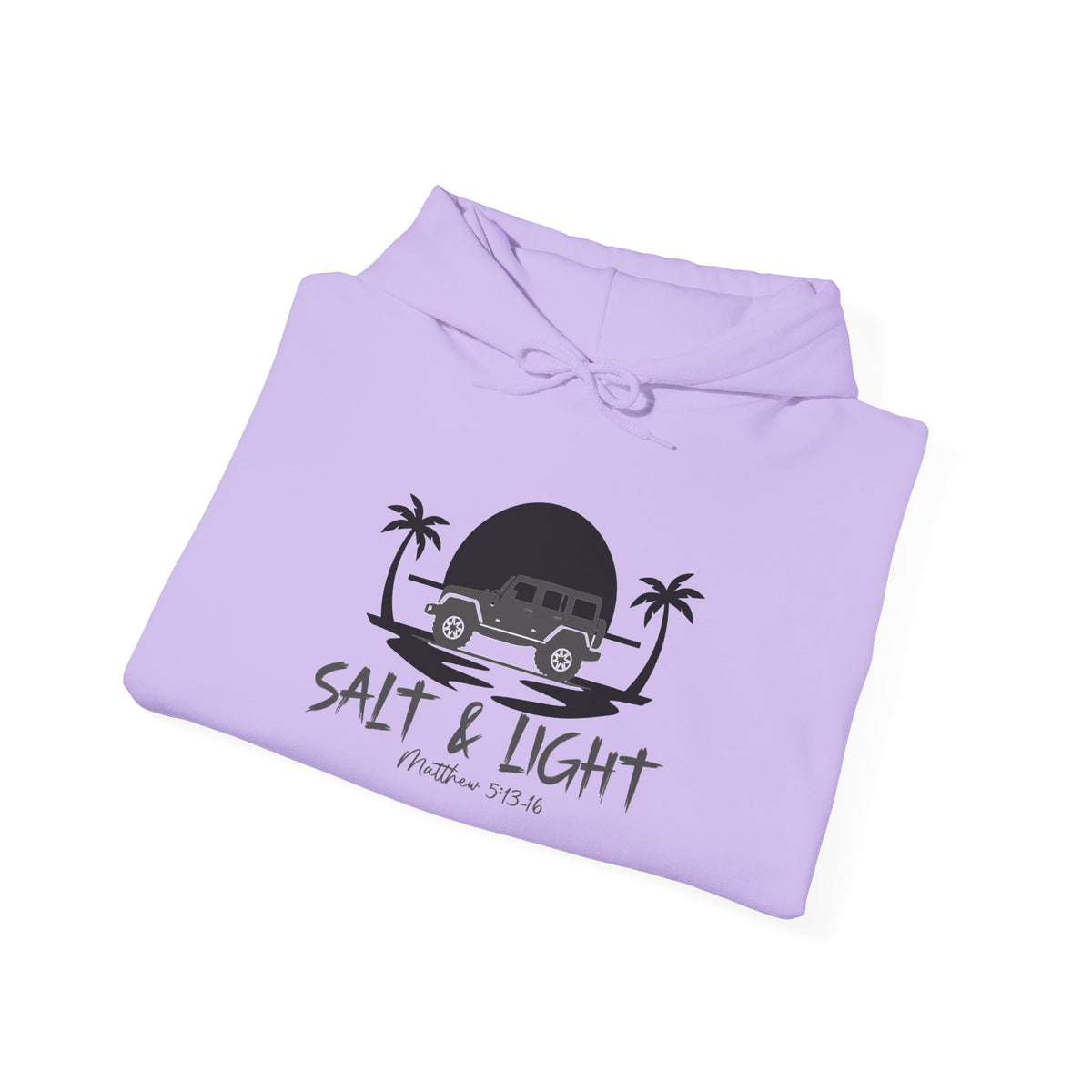 Salt & Light Christian Hoodie – Beach Van Sunset Pullover (Matthew 5:14)