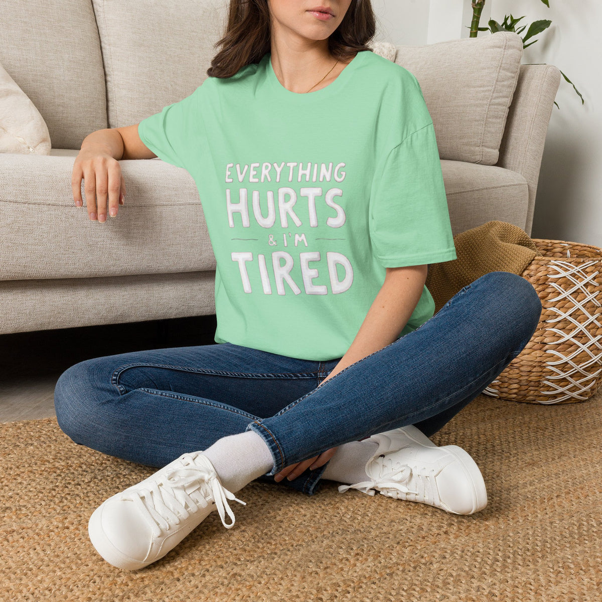 T-Shirt — “Everything Hurts & I’m Tired” Funny Comfort Graphic Tee