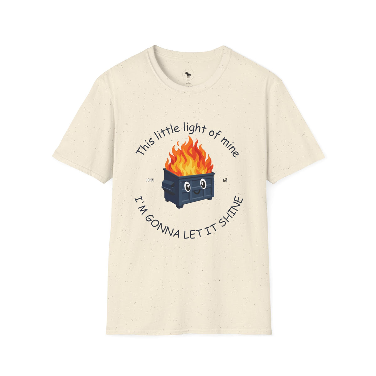 Dumpster on Fire T-Shirt — “This little light of mine, I'm gonna let it shine” Vintage religious Graphic Tee