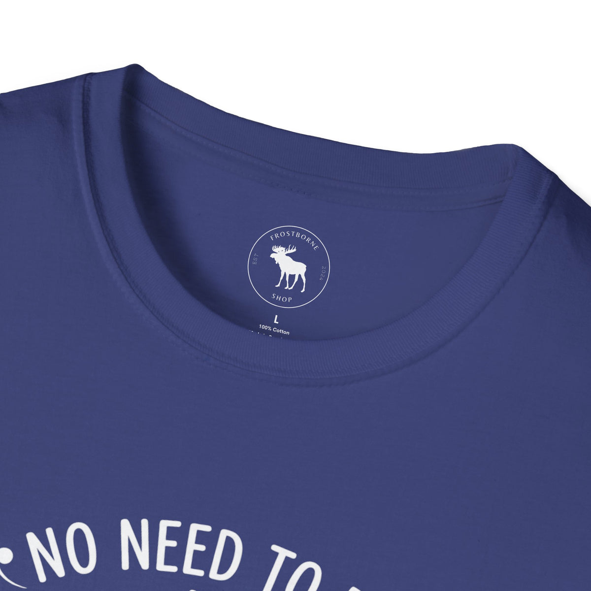 T-Shirt — "No Need to Be an Exclamation Point" Funny Typography Tee