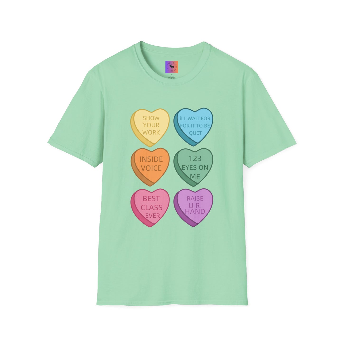 Conversation Heart Teacher Shirt — Funny Classroom Love Notes Tee