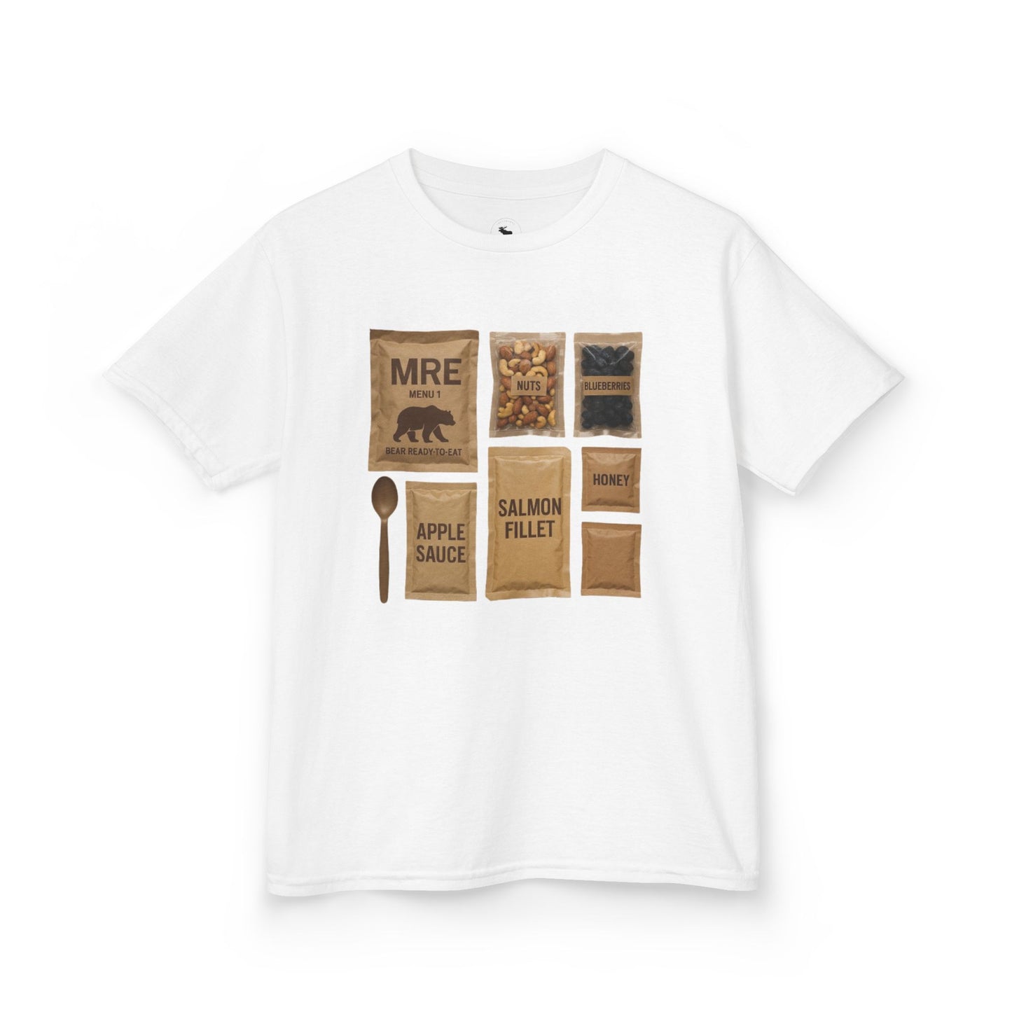 Kids MRE Graphic Tee, Fun T-Shirt for Kids, Unisex Casual Wear, Outdoor Adventure Shirt, Birthday Gift, Camping Outfit