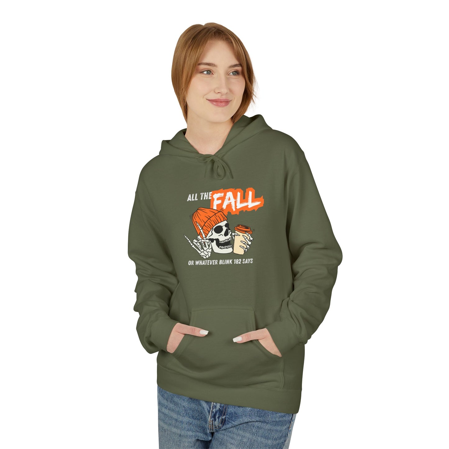 Fall Themed Fleece Hoodie - Cozy Autumn Apparel, Casual Wear, Warm Gift, Seasonal Fashion, Perfect for Bonfires, Thanksgiving