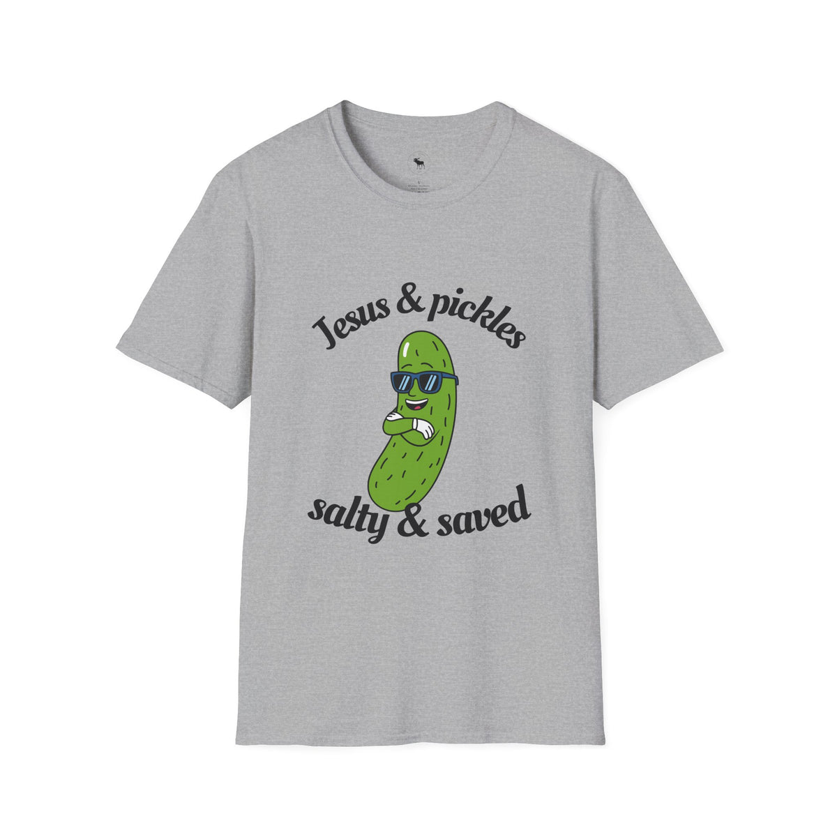 Jesus & Pickles T-Shirt — “Salty & Saved” Funny Christian Graphic Tee