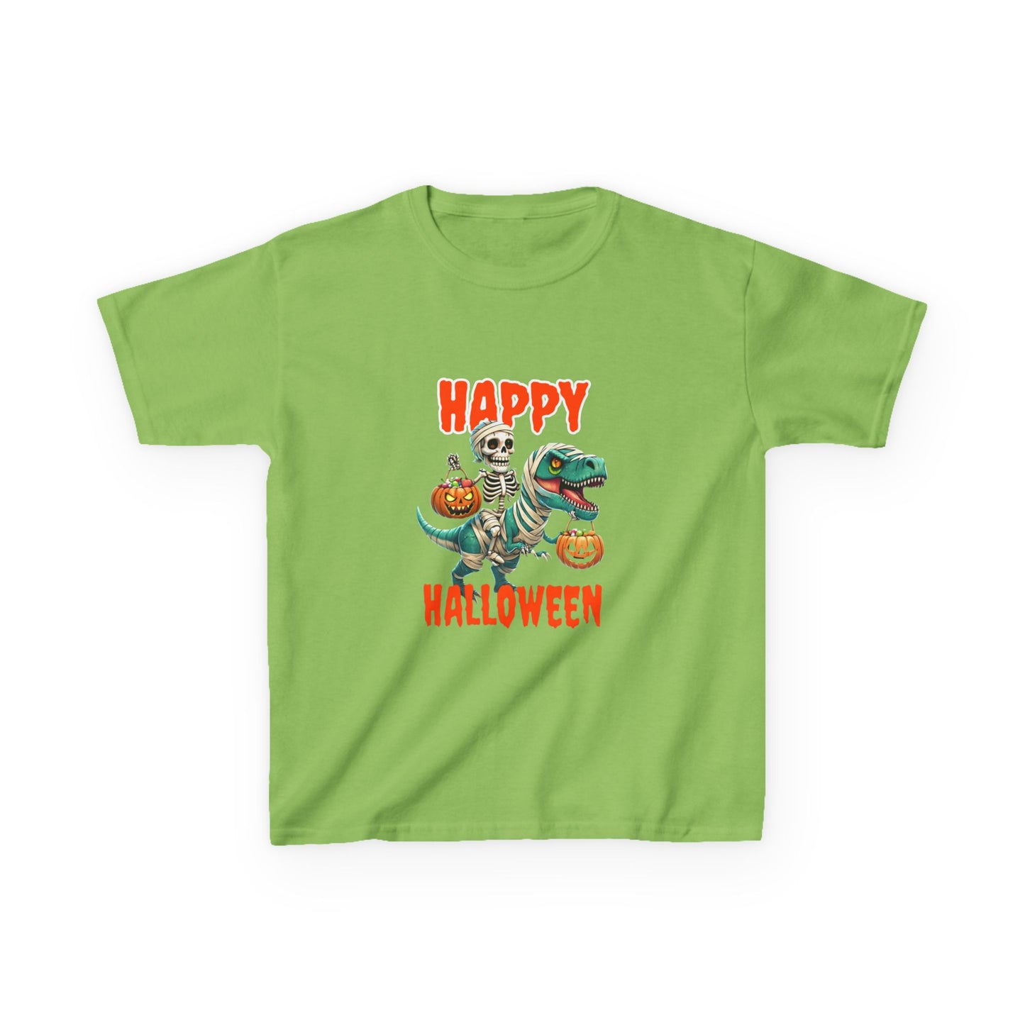 Halloween Dino Kids Tee - Spooky Fun T-Shirt for Halloween Parties, Trick or Treating, Kids' Costumes, Birthday Gift, Fun and Playful Design