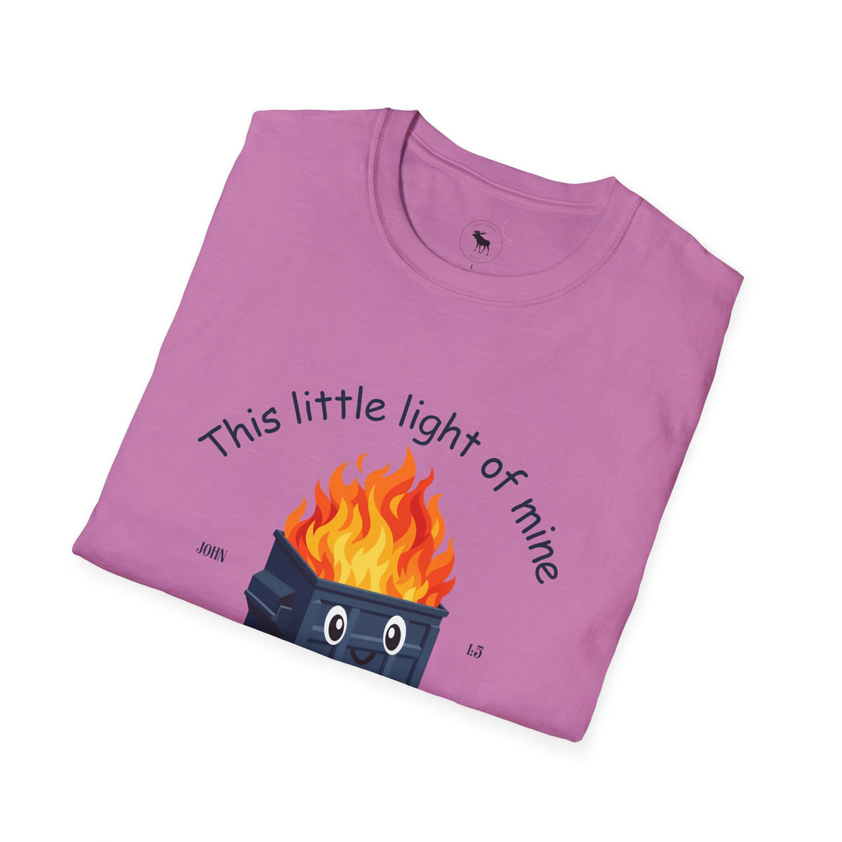 Dumpster on Fire T-Shirt — “This little light of mine, I'm gonna let it shine” Vintage religious Graphic Tee