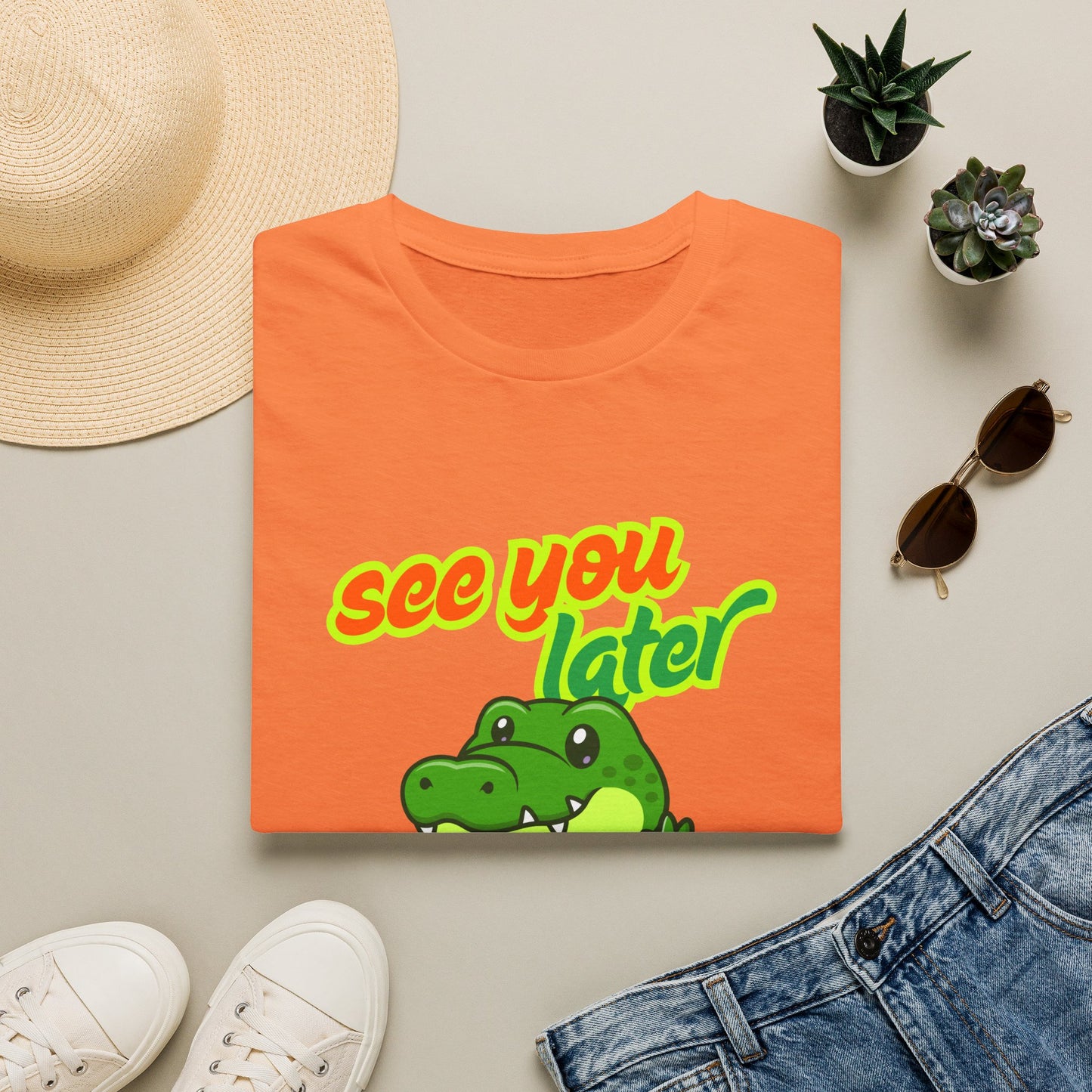 See You Later Alligator T-Shirt — Cute Retro Green Alligator Graphic Tee