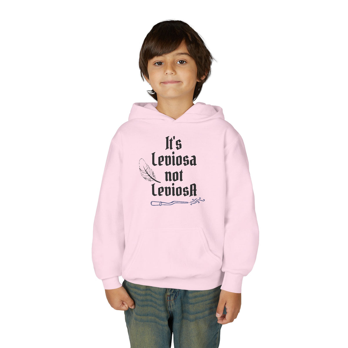 Youth Hoodie – "It's Leviosa Not LeviosA" Magical Quote Hooded Sweatshirt