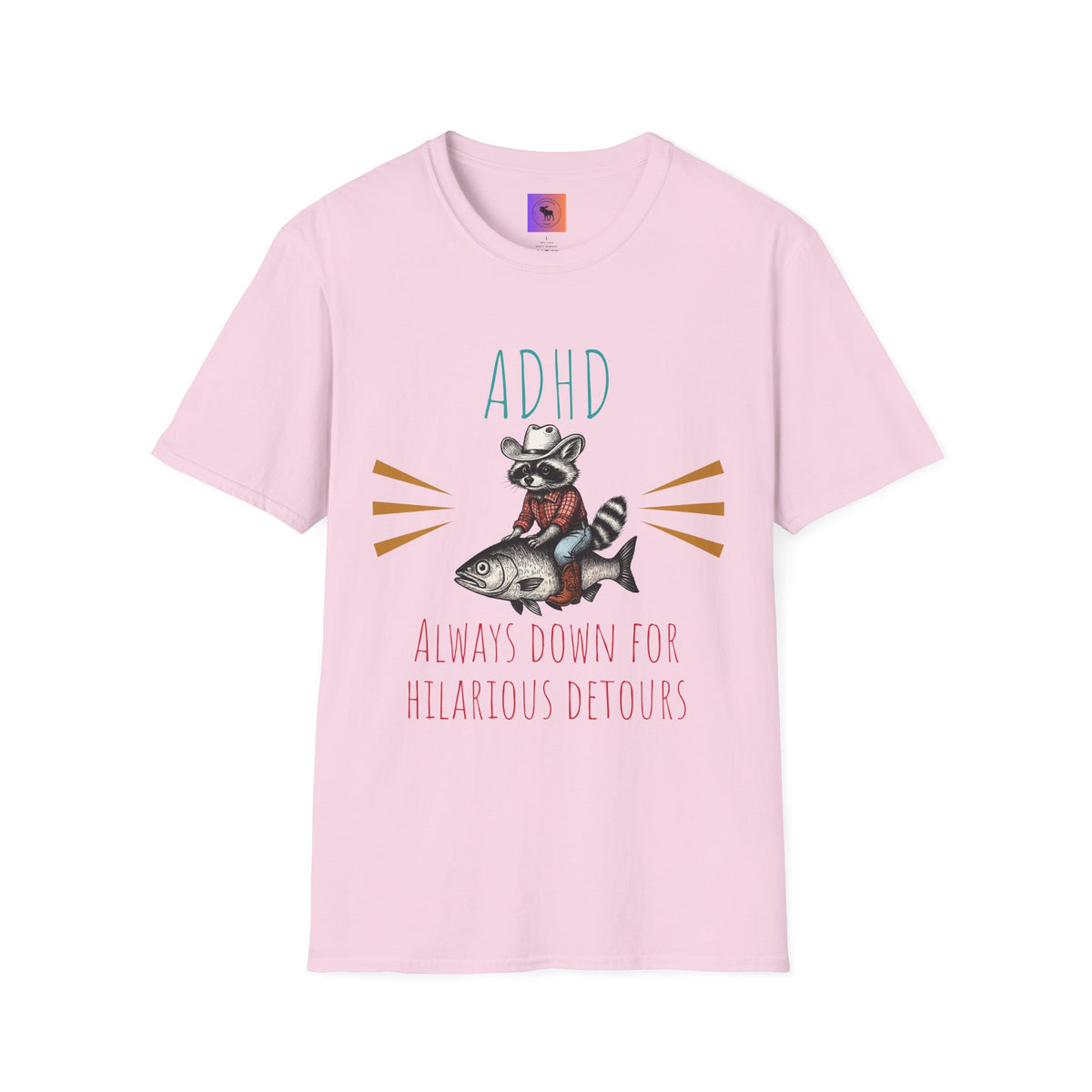 ADHD Awareness Unisex T-Shirt, Hilarious Detours Tee, Funny Gift for ADHD Friends, Casual Wear, Gift for Mental Health Awareness