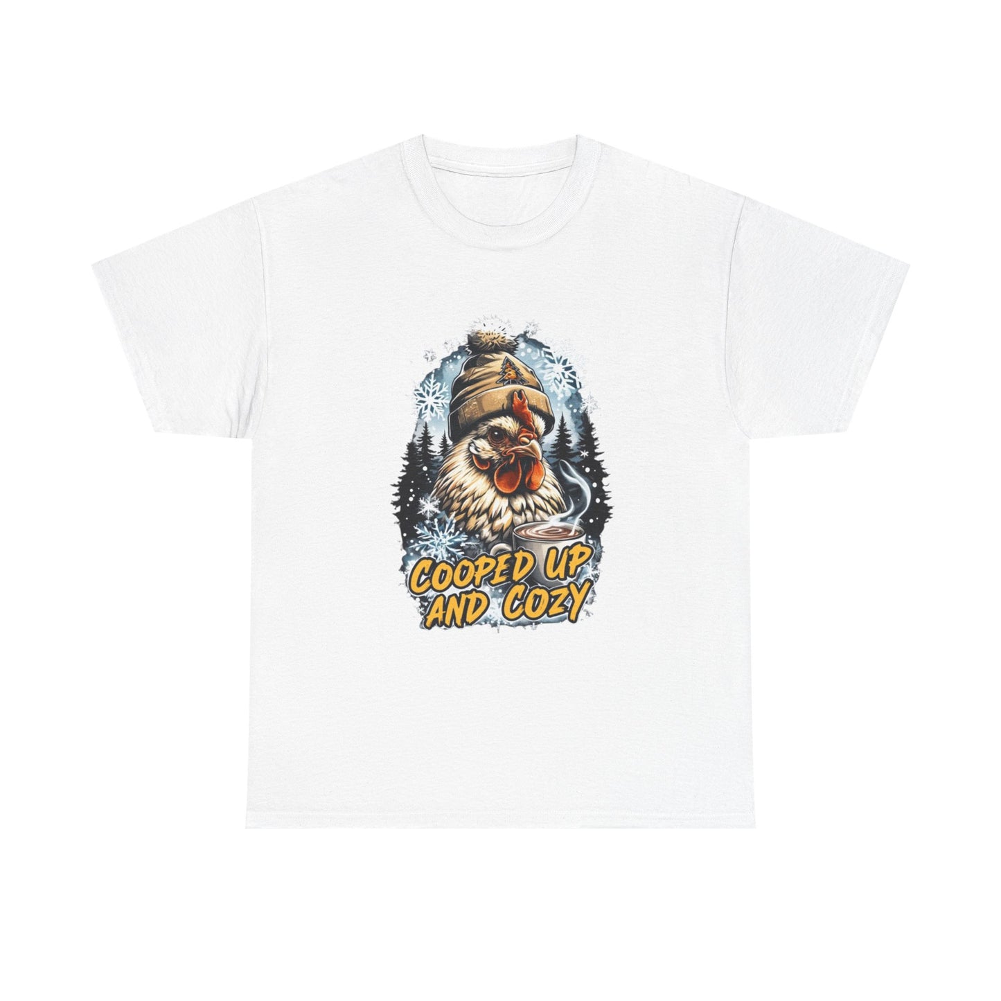 cooped up and cozy graphic T. perfect gift for the chicken lover in your life