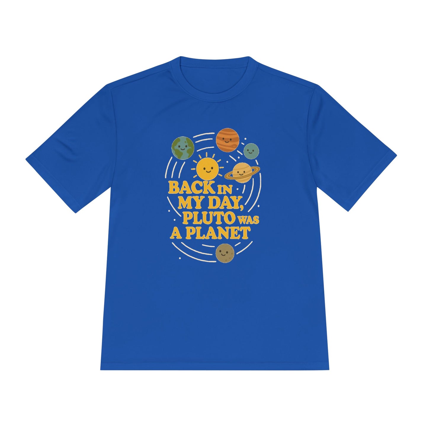 Throwback Planet Tee, Unisex T-Shirt, Retro Space Shirt, Gift for Science Lovers, Funny Astronomy Apparel, Casual Wear