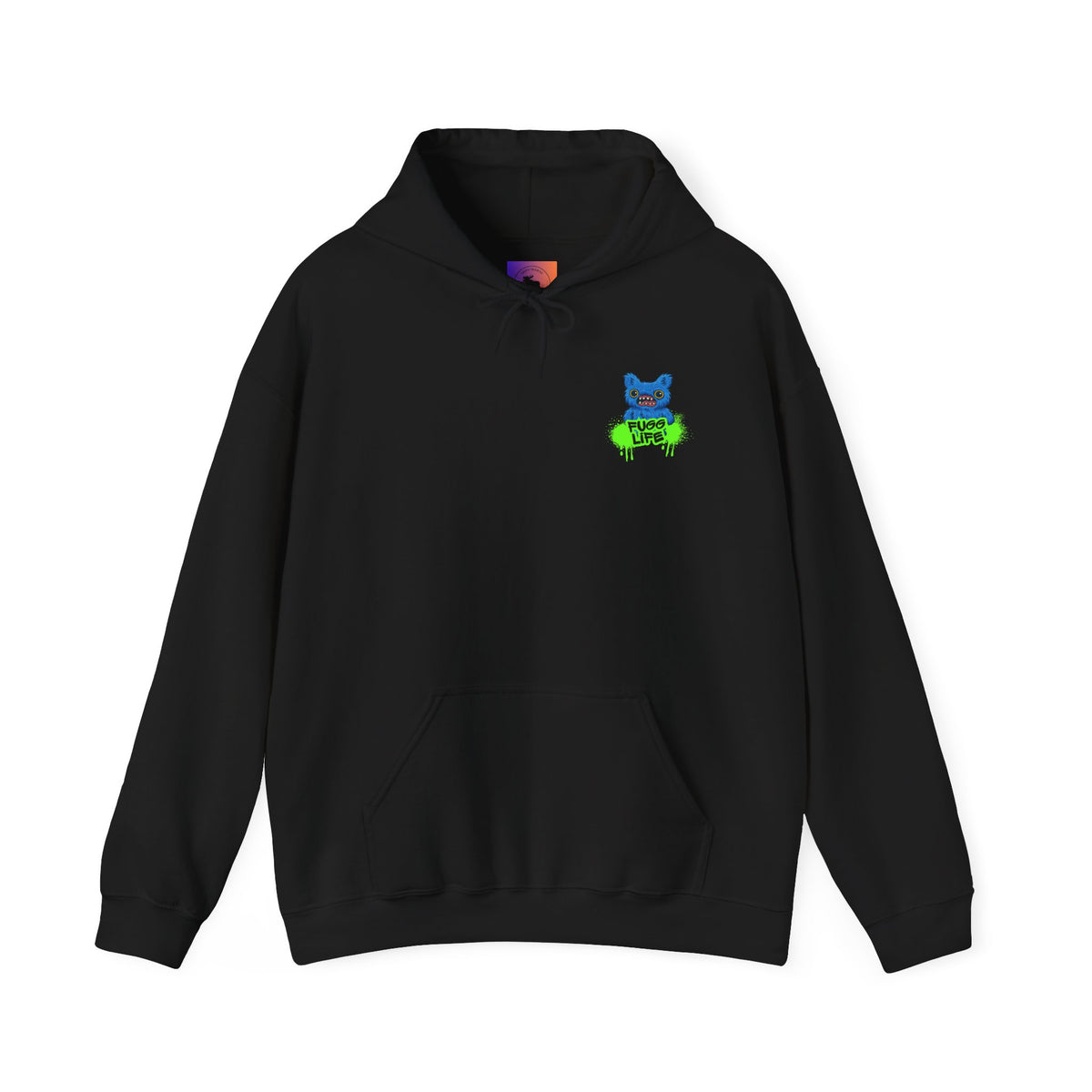 Hoodie Fugglers Colorful Cartoon Monster Crew Graphic Back Print