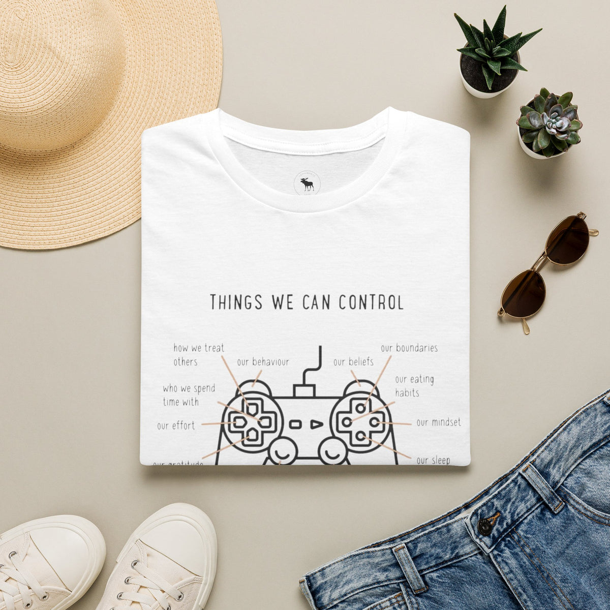 Things We Can Control Gamer Controller T-Shirt — Funny Mental Health Graphic Tee