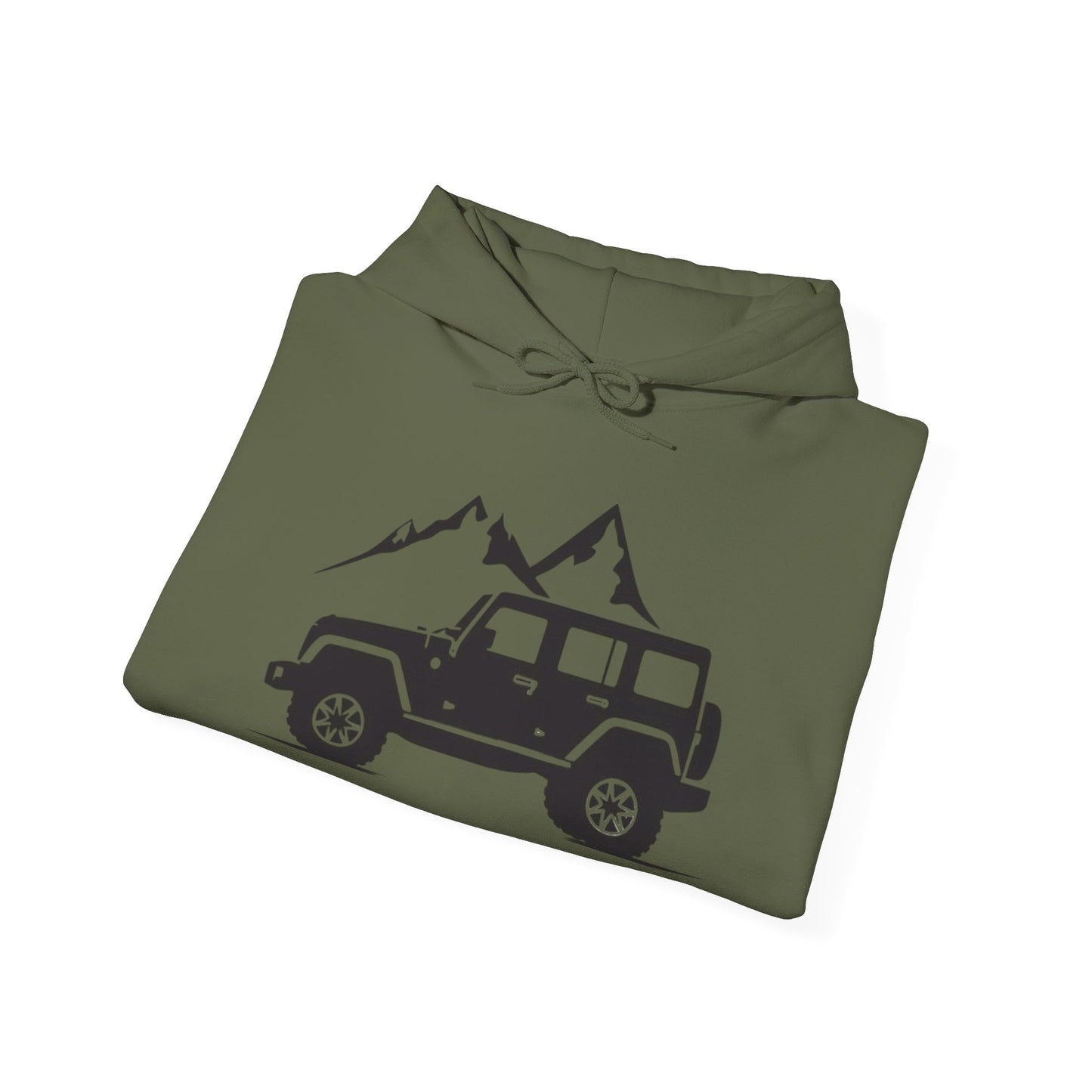 Unisex Heavy Blend™ Hooded Sweatshirt 4x4 mountain, abstract, simple design, minimalist