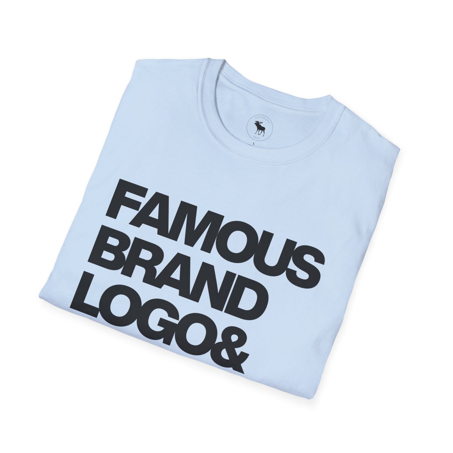 Famous Logo Softstyle T-Shirt, Casual Tee, Graphic Shirt, Gift for Him/Her, Trendy Style, Everyday Wear