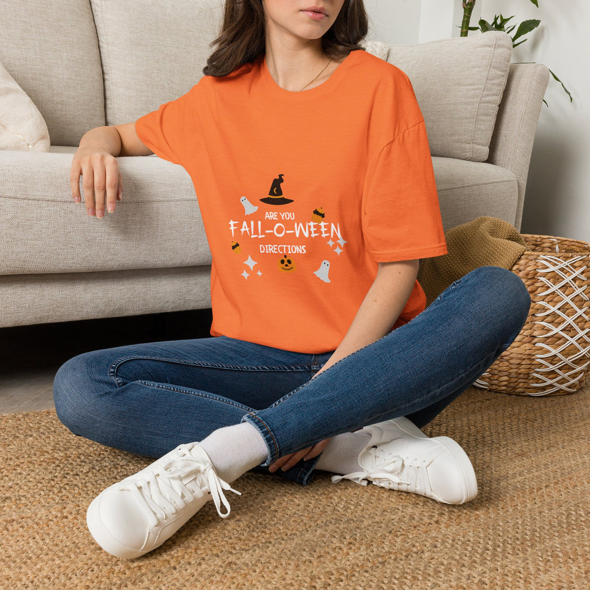 Are You Fall-O-Ween? Cute Witch & Pumpkin Halloween T-Shirt