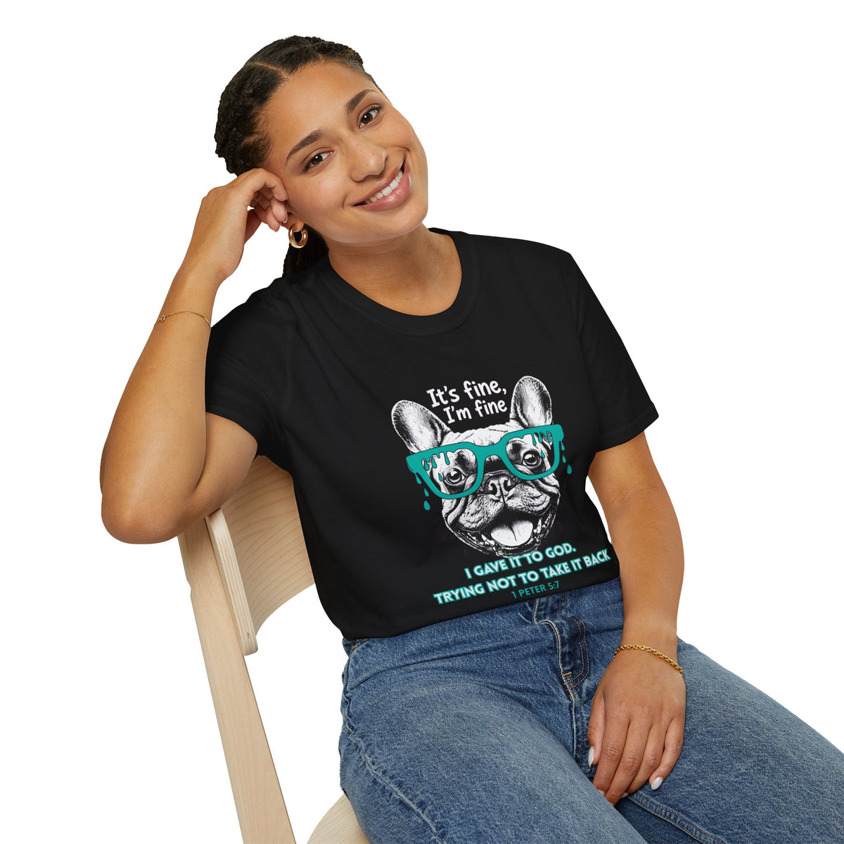 Funny Cat “It’s Fine, I’m Fine” Graphic T-Shirt