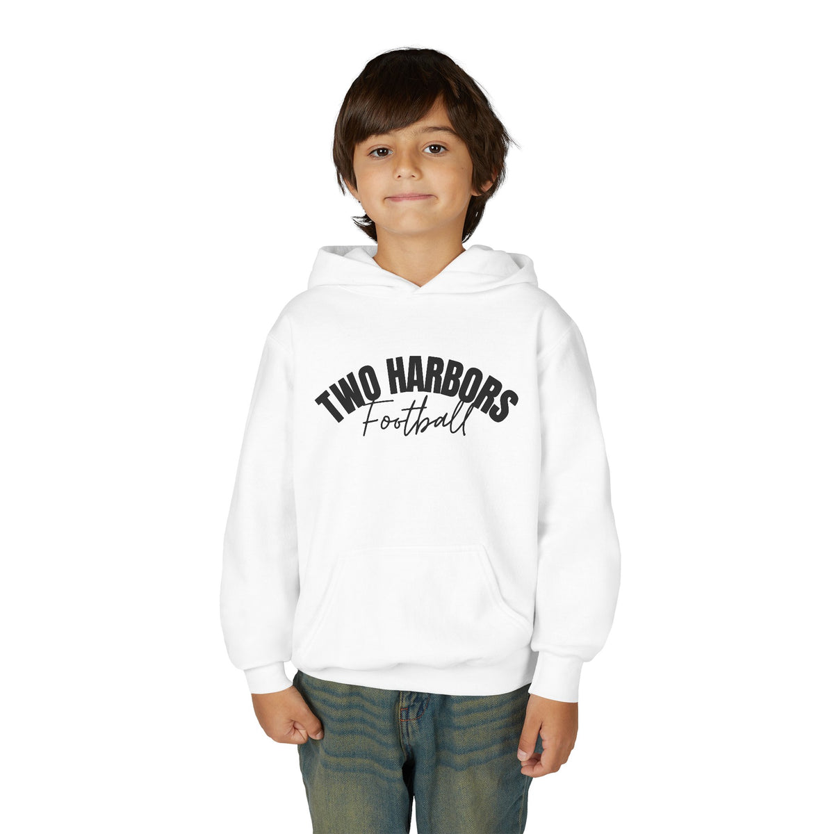 Two Harbors Football Youth Hoodie — Kids Team Spirit Pullover