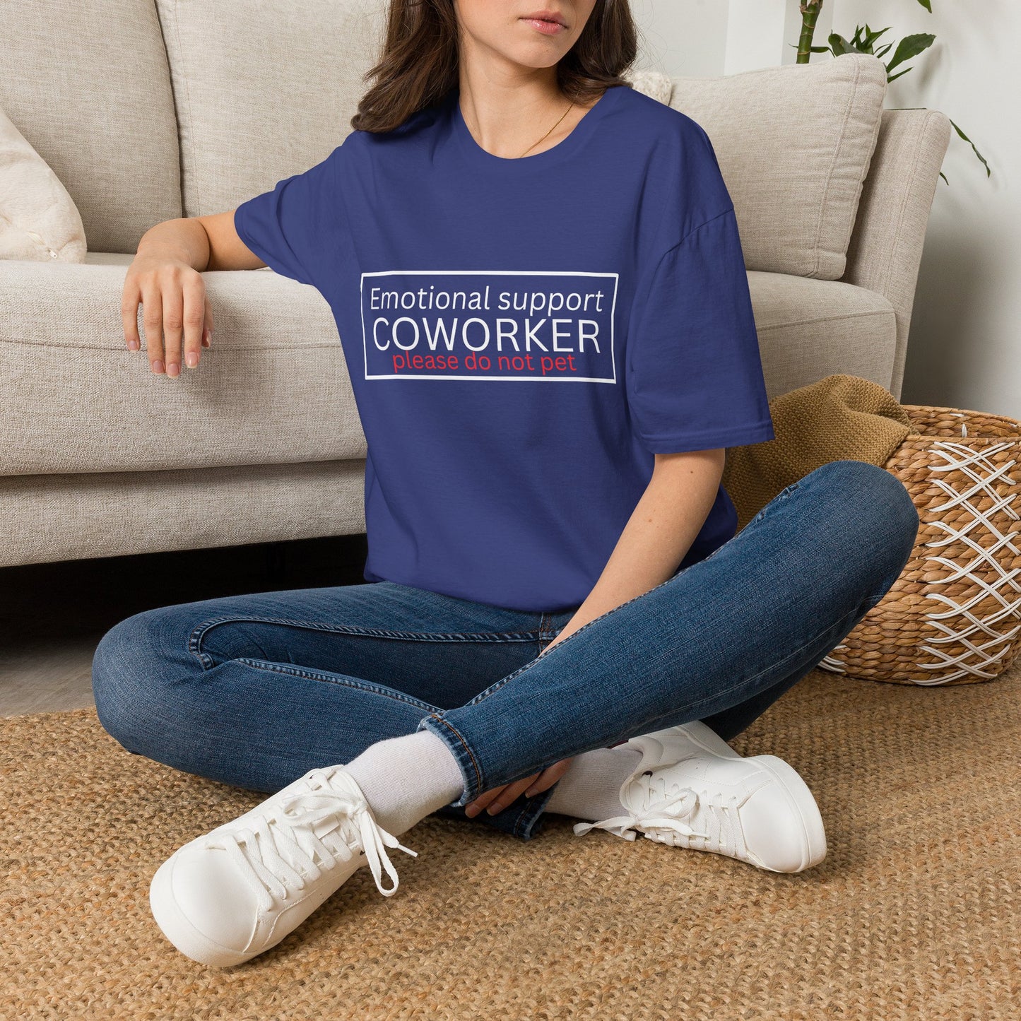 Emotional Support Coworker T-Shirt — "Please Do Not Pet" Office Humor Tee