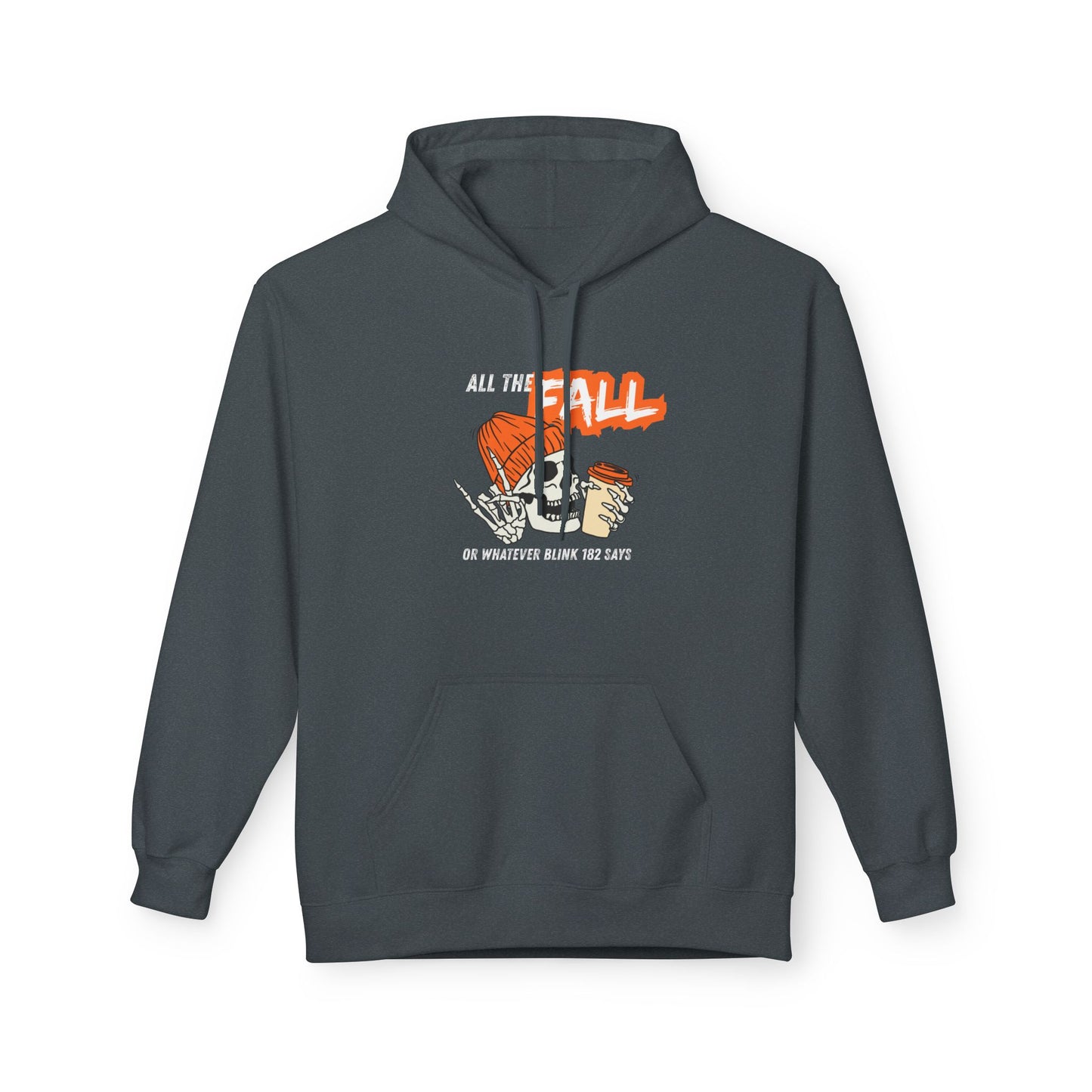 Fall Themed Fleece Hoodie - Cozy Autumn Apparel, Casual Wear, Warm Gift, Seasonal Fashion, Perfect for Bonfires, Thanksgiving