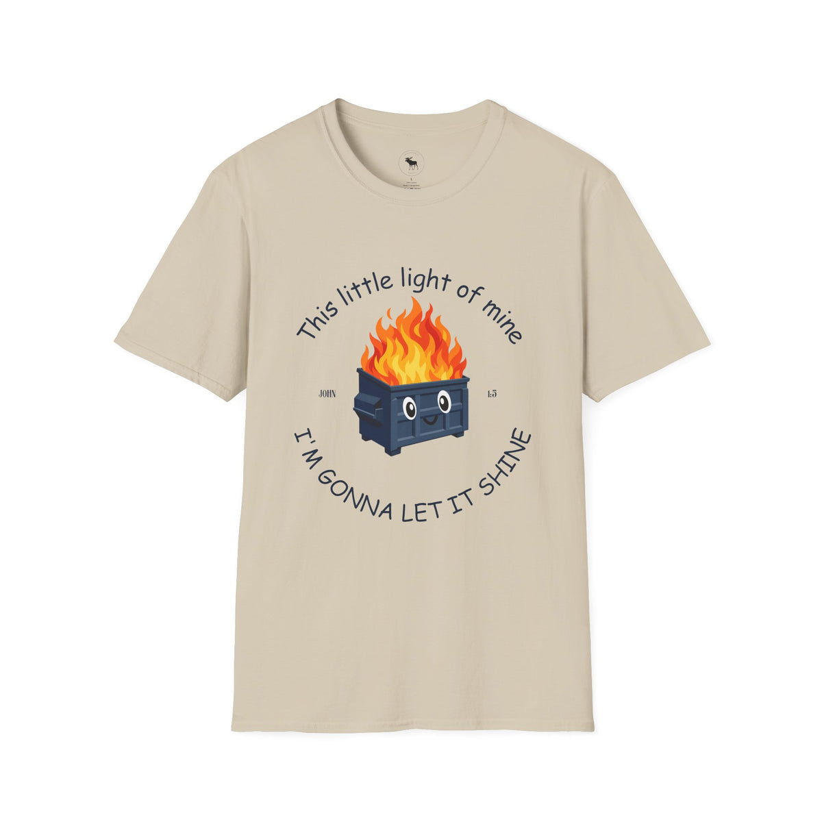 Dumpster on Fire T-Shirt — “This little light of mine, I'm gonna let it shine” Vintage religious Graphic Tee