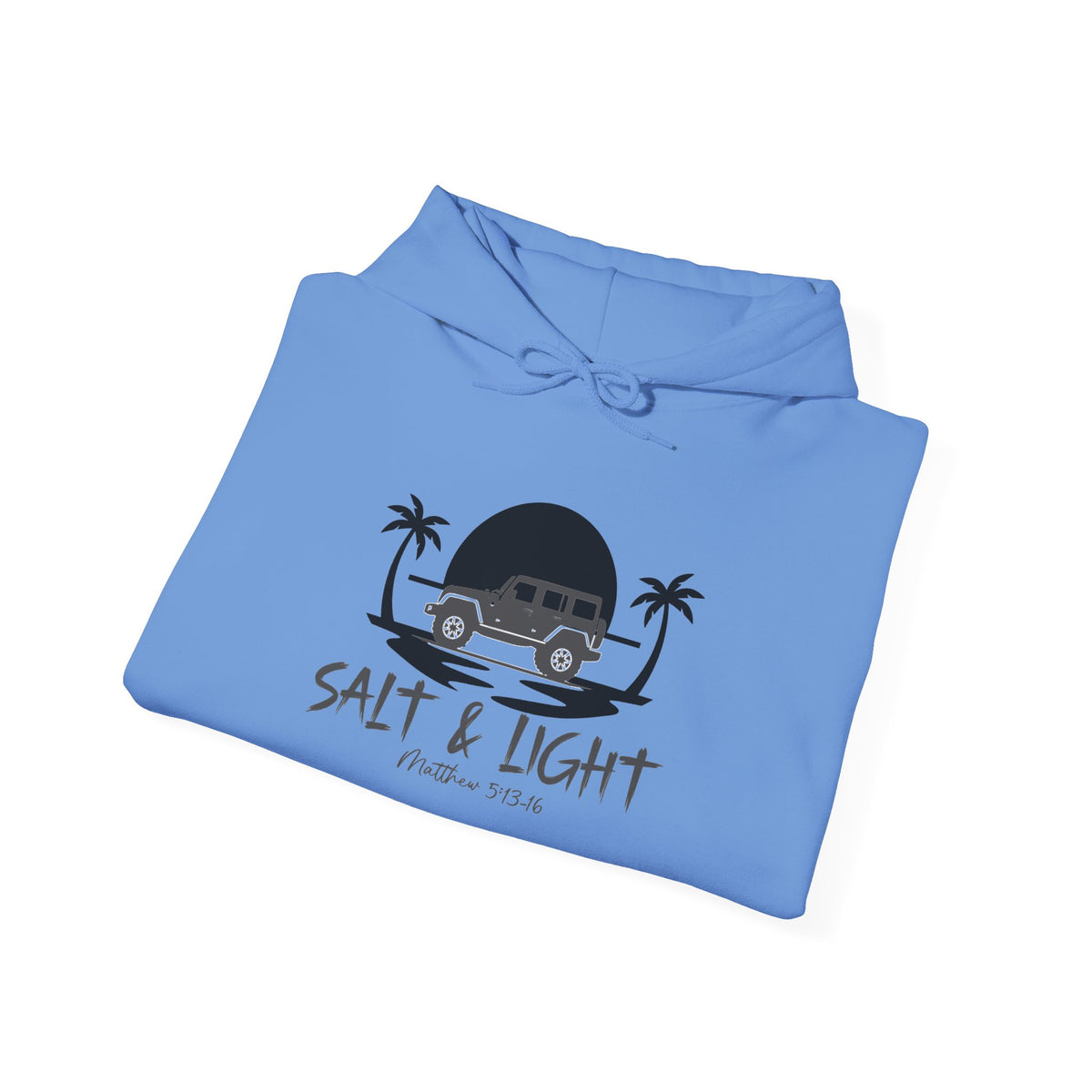 Salt & Light Christian Hoodie – Beach Van Sunset Pullover (Matthew 5:14)