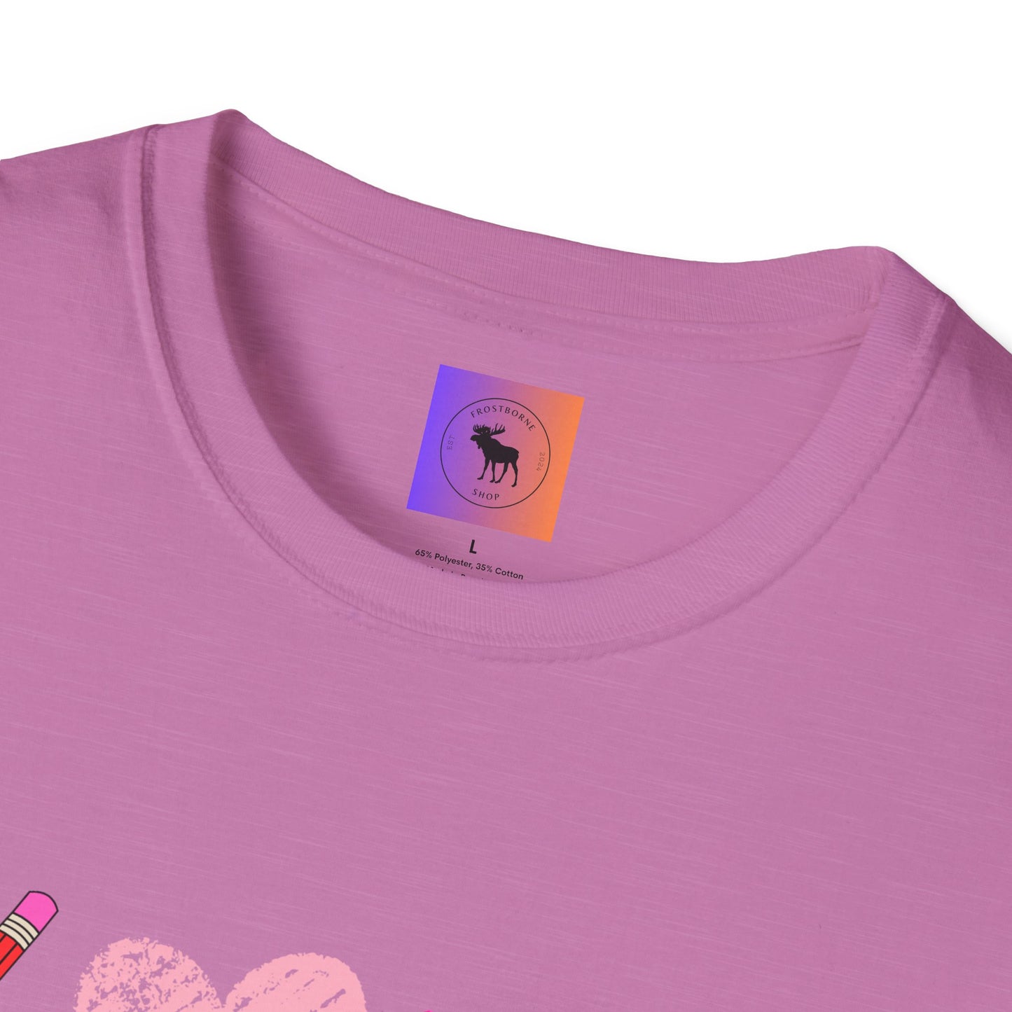 Teacher Valentine T-Shirt — Pencils, Crayon Apple & XOXO