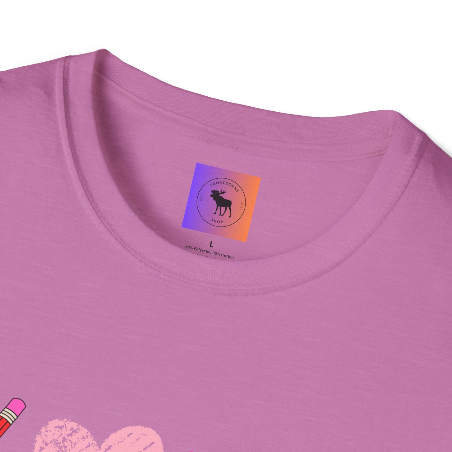 Teacher Valentine T-Shirt — Pencils, Crayon Apple & XOXO