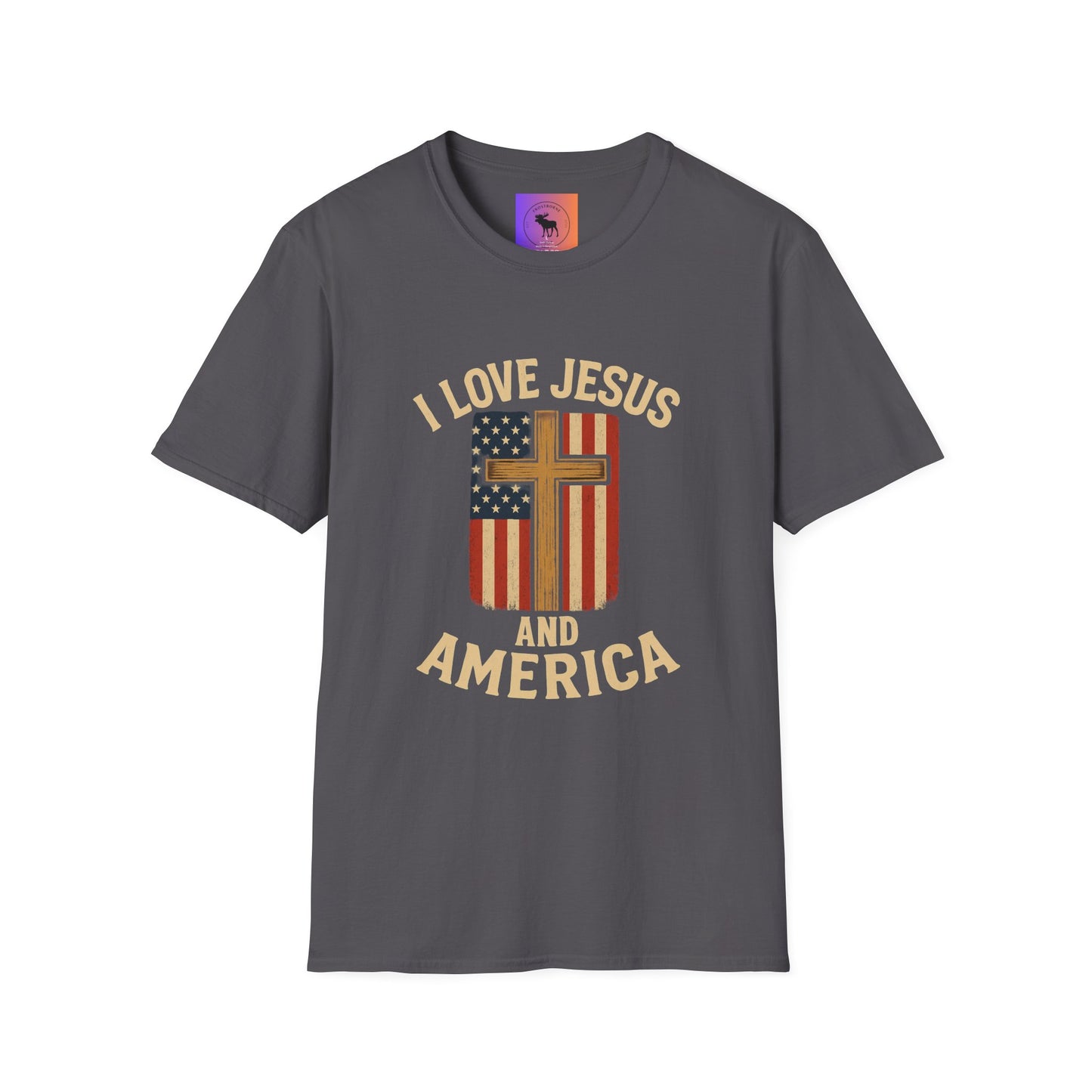 I Love Jesus and America Unisex T-Shirt, Faith Apparel, Patriotic Tee, Religious Clothing, Gifts for Christians, Fourth of July Shirt